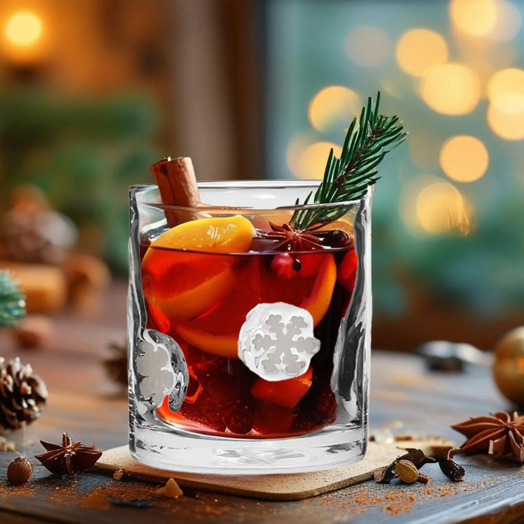 Coffee Cups Christmas Crystal Glass Cup Reusable Drinkware Glasses Qme