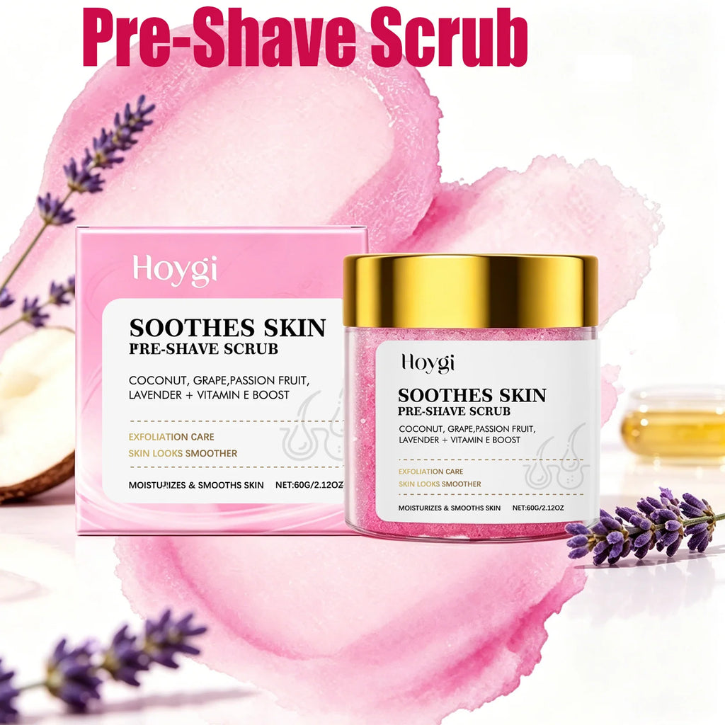 Pre-Shave Scrub Gentle Exfoliating Body Scrub for Smooth Skin Moisturizing Pre-Shave Care for Face and Body Smooths Skin Texture Qme