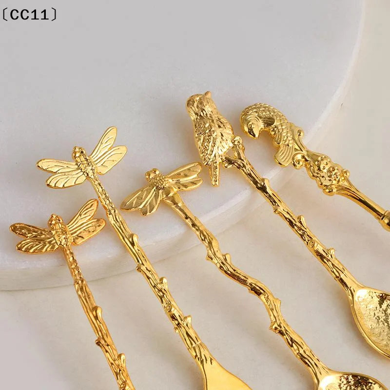 Kitchen Accessories Retro Hotel Family Dessert Coffee Spoon Ice Cream Qme