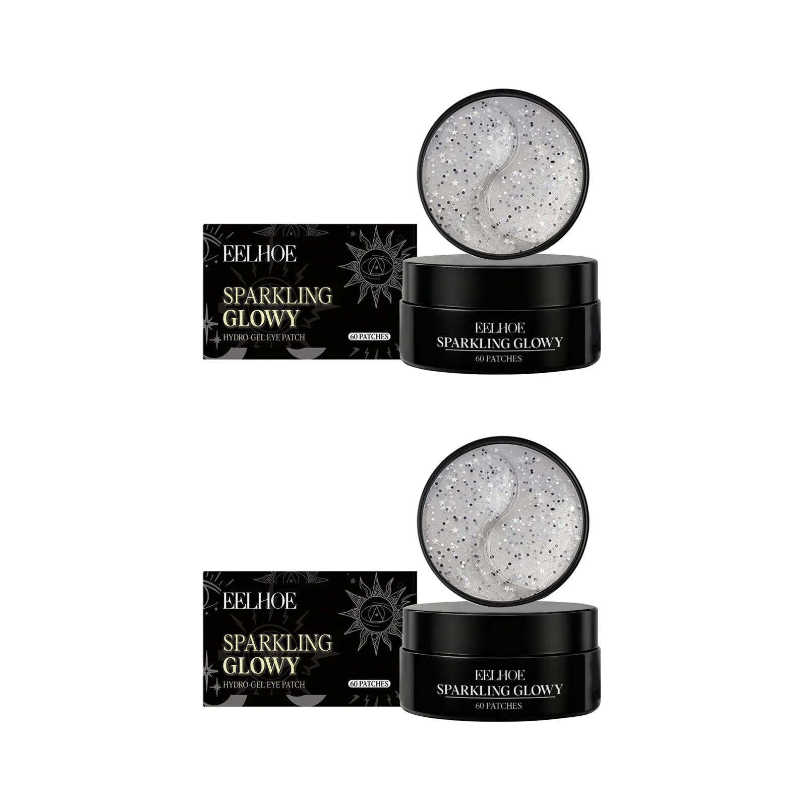 Sparkling Hydro-Gel Collagen Eye Mask Anti Dark Circles Under The Eyes Moisturizing Brightening Anti-Wrinkles Eye Patches Qme 2 x 60patches