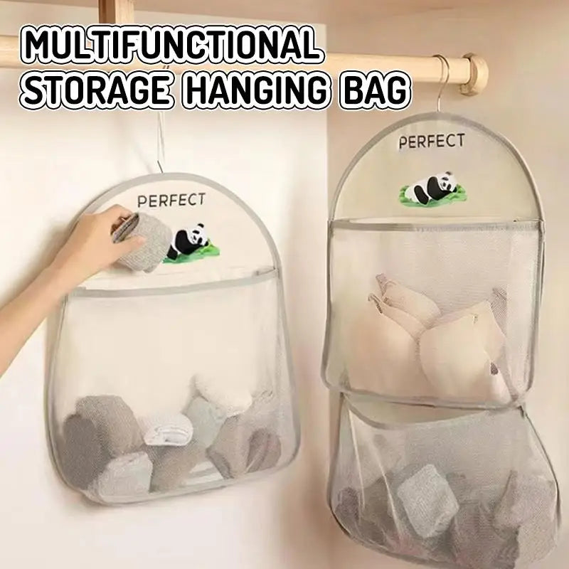 Single Double Three-layer Hanging Mesh Bag Closet Dormitory Net Qme