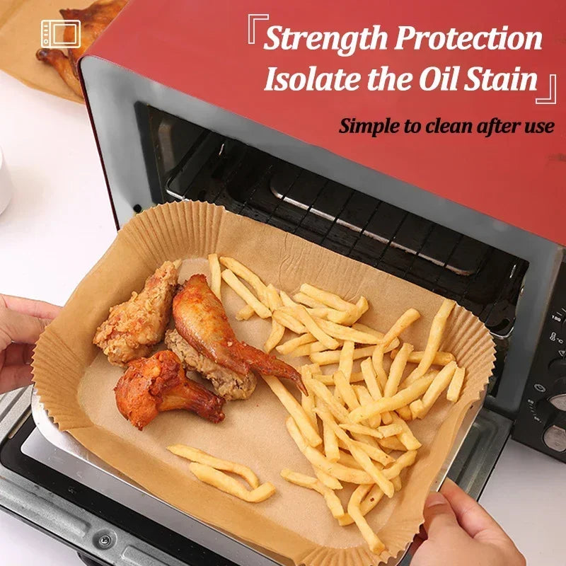 Disposable Oil-proof Waterproof Backing Paper Non-stick Airfryer Mat Qme