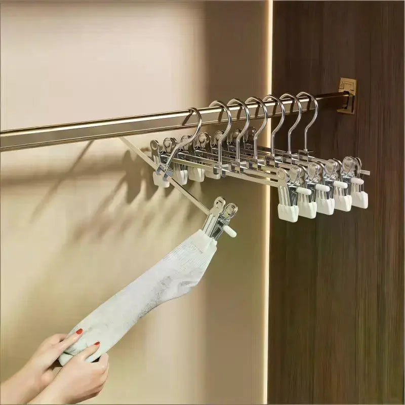 Metal Windproof Hanger Clothes Home Pants Coat Non-slip Drying Qme