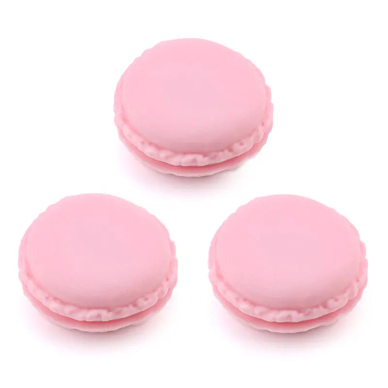3pieces/lot Candy Color Macarons Storage Box Portable Mini Gift Package Box Lovely Jewelry Package Box Case for Small Items Qme pink