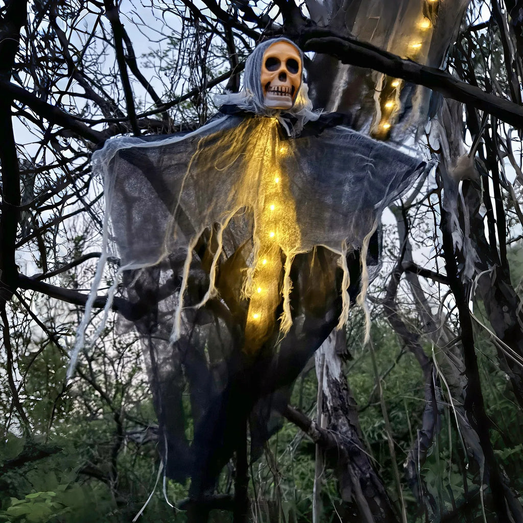 Creepy Scary Animated Skeleton Halloween Party Decoration Ghost House Skeleton Halloween Decorations Props Qme As shown One Size
