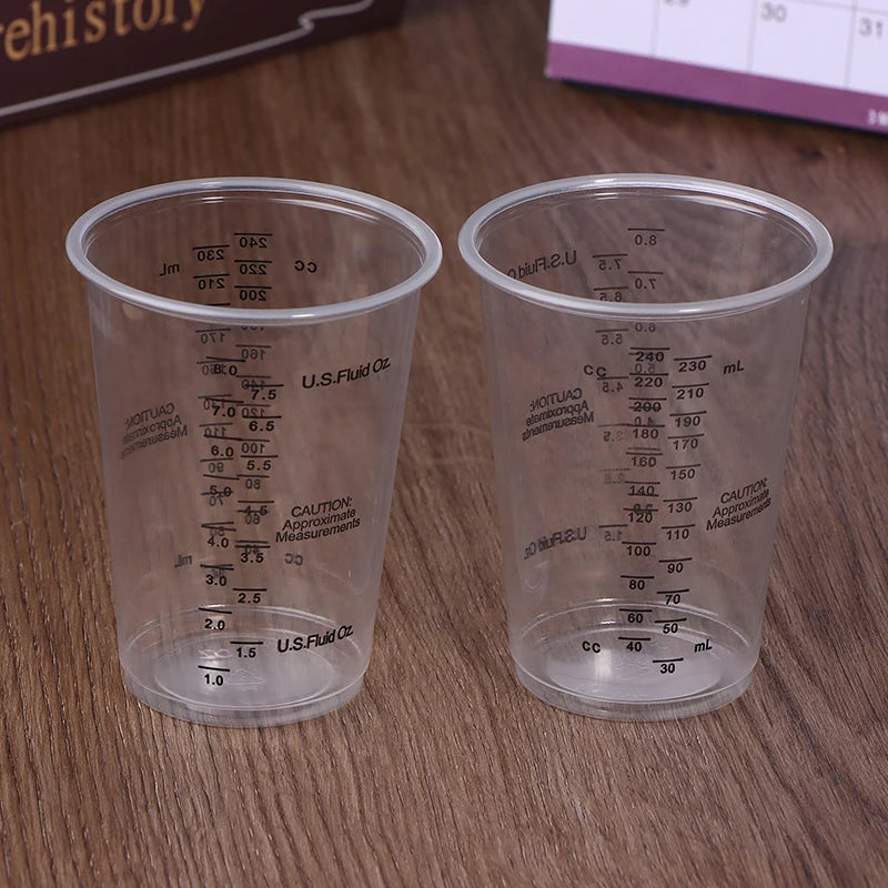 Disposable Plastic Measuring Cups Precise Resin Paint Mixing Cup Epoxy Qme
