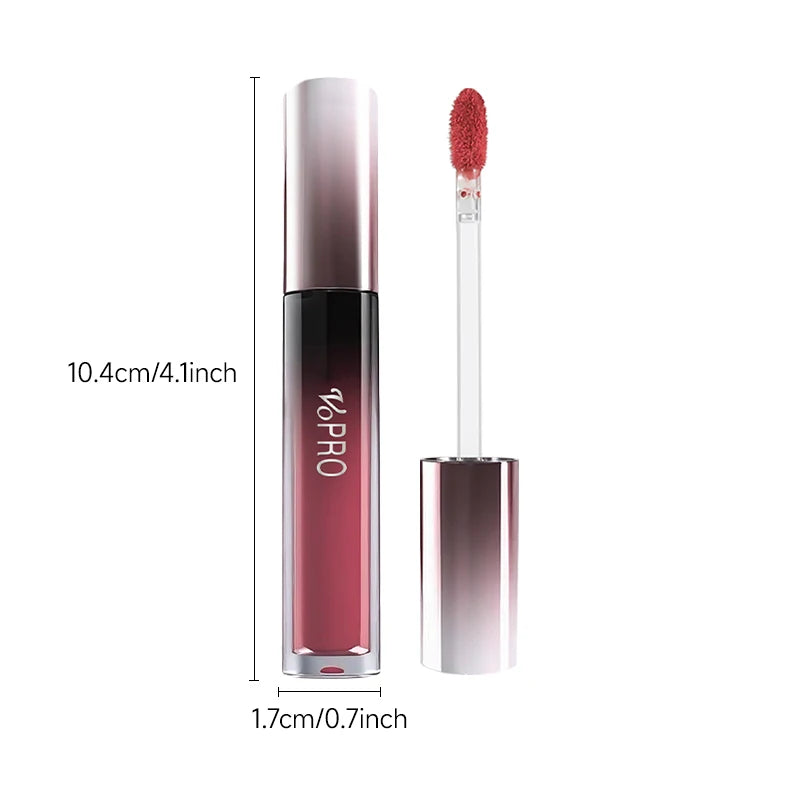 Matte Velvet Highly Saturated Lip Gloss,Long-Lasting Liquid Lipstick,Quick-Drying,Non-Stick, With Plant Squalane,Nourishing Qme