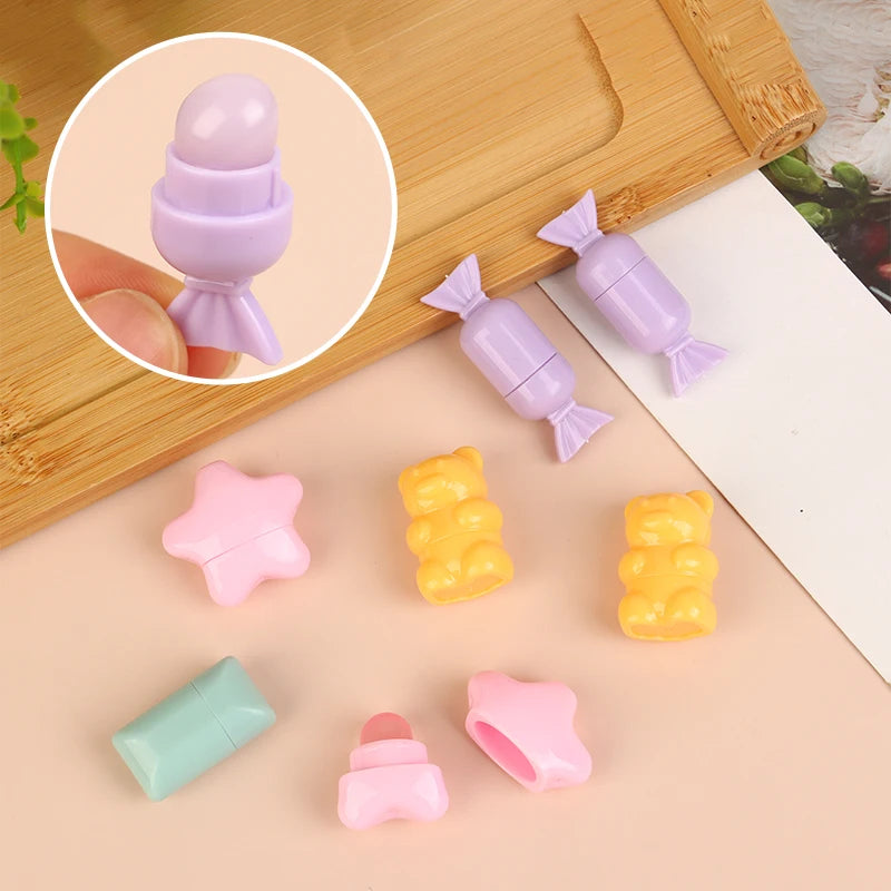 Portable Mini Silicone Lip Brush Cute Cartoon Covers Gloss Qme