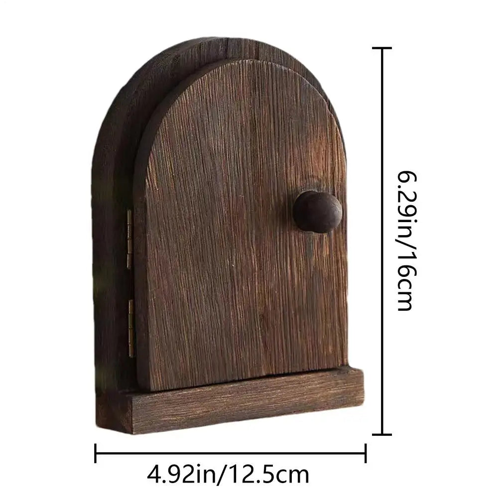 Electrical Outlet Cover Plates No Drilling Cover For Wall Panels Fairy Door Design Solid Wood Protective Cover Button Decoration Qme A
