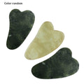 2 Jade Gua Sha Board Heart-shaped Facial Tool Traditional Guasha Qme 3PCS