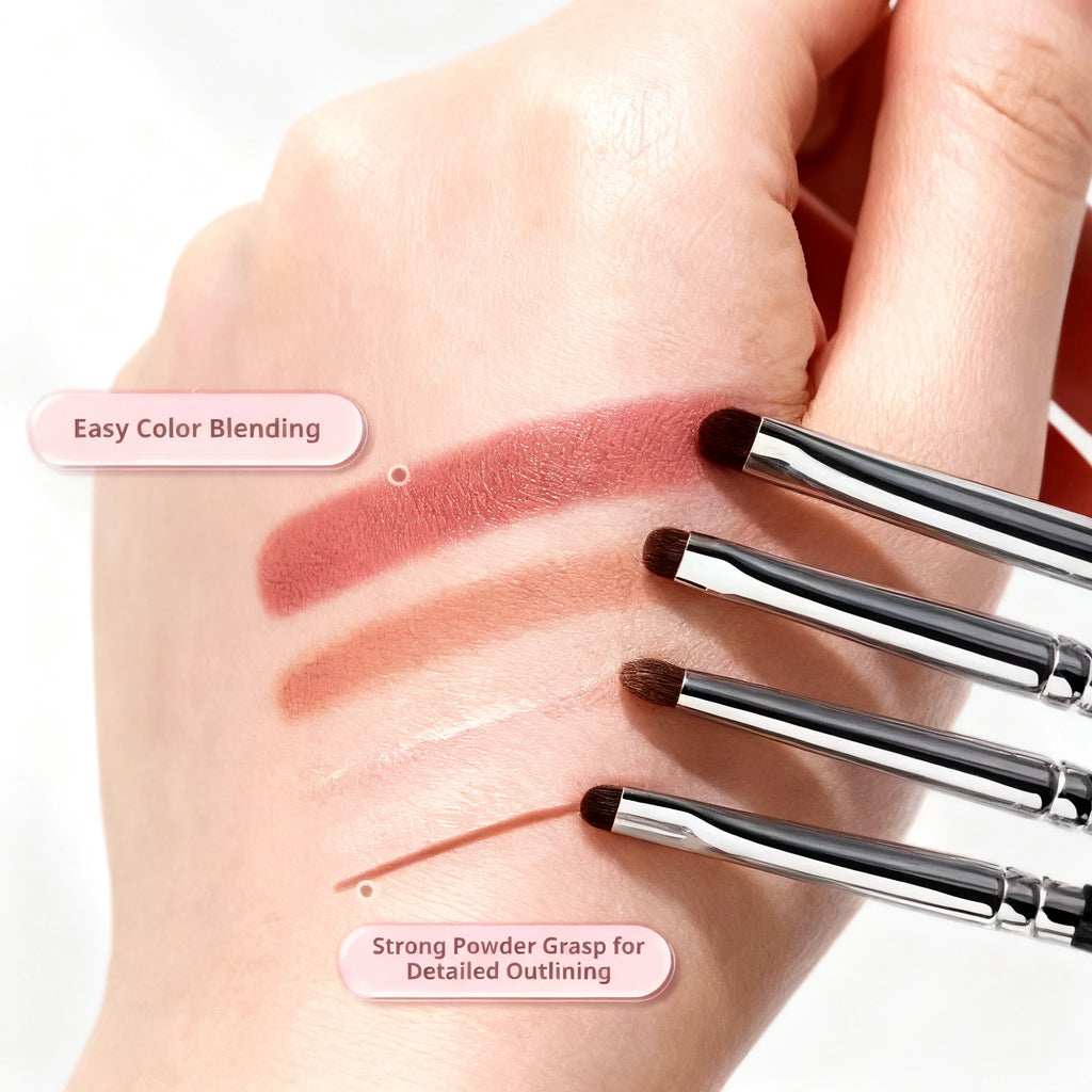 Detail Eye Makeup Brushes Eyeshadow Eyeliner Brush Powder Gel Cream Qme