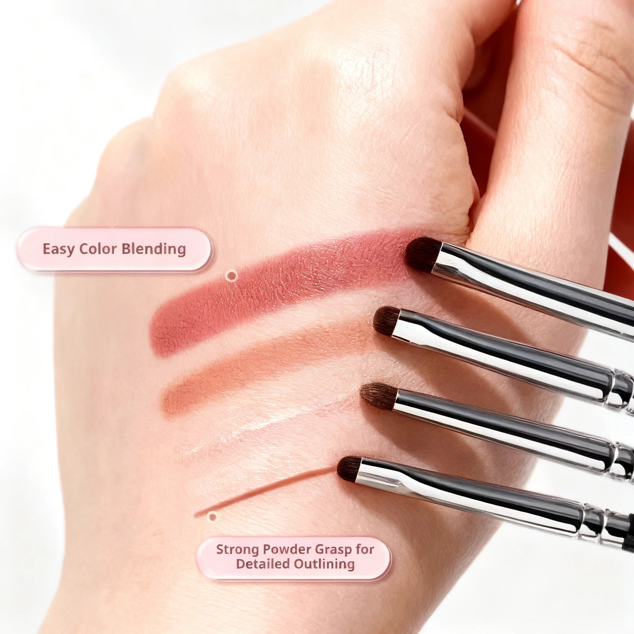 Detail Eye Makeup Brushes Eyeshadow Eyeliner Brush Powder Gel Cream Qme