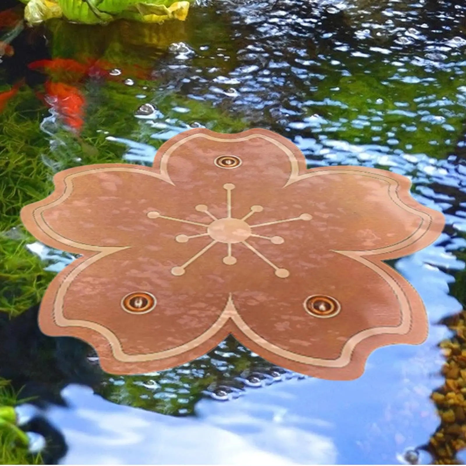 Copper Bird Bath Cleaning Disk Stable Feeder Bowl Purifier Plate Copper Bird Bath Purification Cleaner Disk for Outdoors Qme
