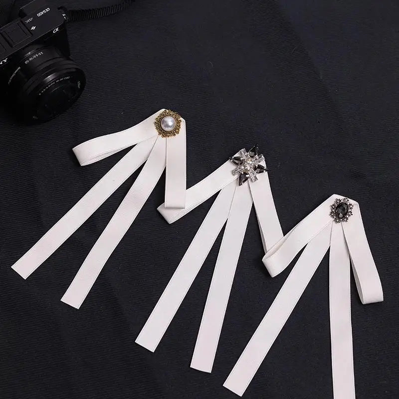 College Butterfly Knot Simple Slim Adjustable Elastic Band Ribbon Qme