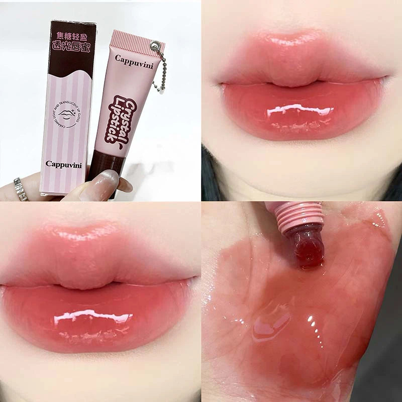 Jelly Purple Translucent Lip Gloss Hydrating Mirror Finish Lip Cream Bright Glassy Moisturizing Plumper Long Lasting Lips Makeup Qme 01