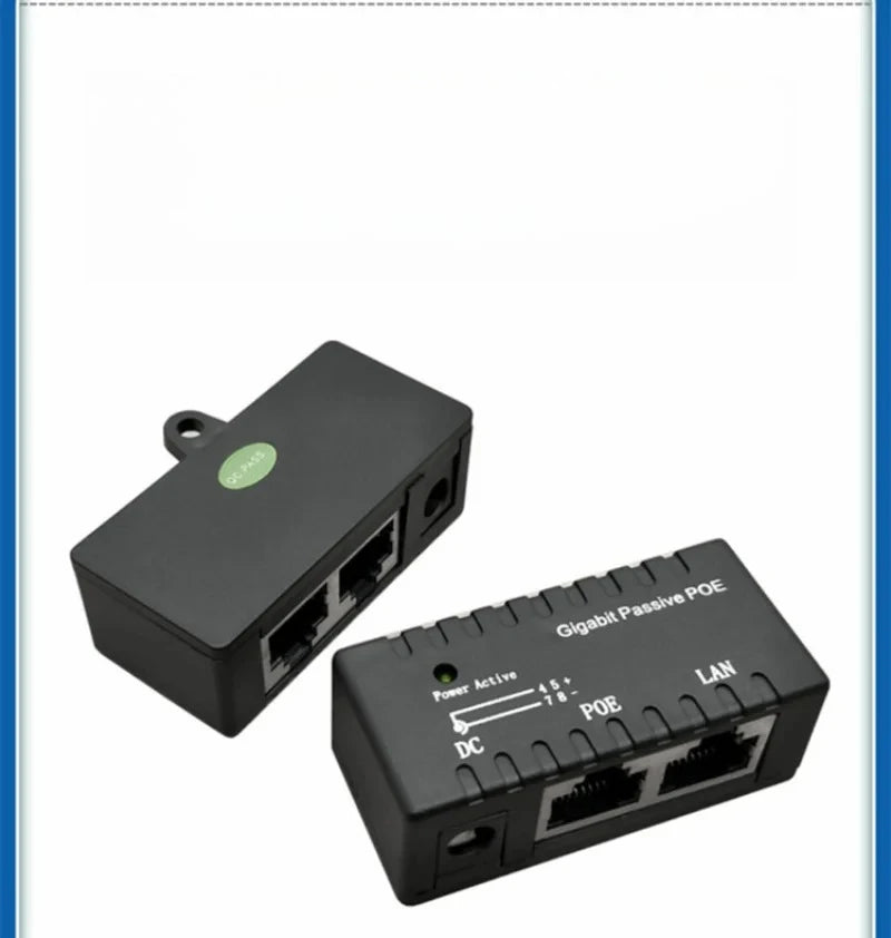10pcs 1000Mbps Gigabit Single-port Passive POE Injector Power Splitter for IP Camera POE Adapter Module Accessories POE DC12-48v Qme