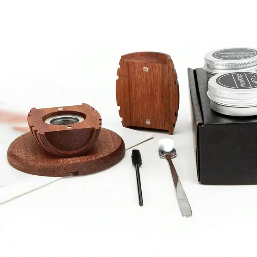 Cocktail Smoker Unique Beer Barrel Design Vintage Smoked Whiskey Wine Qme