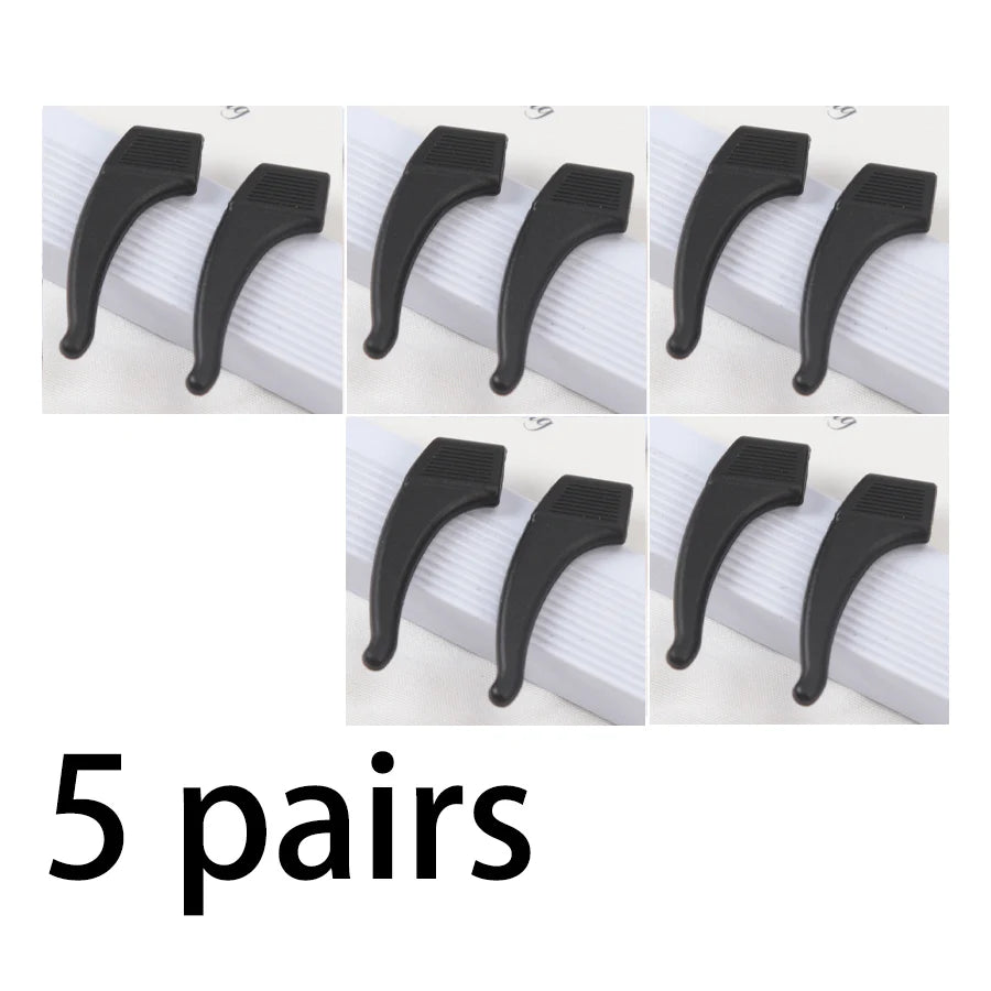 5 Pairs Comfortable Silicone Anti-slip Ear Hooks Women Men Antiskid Qme A1