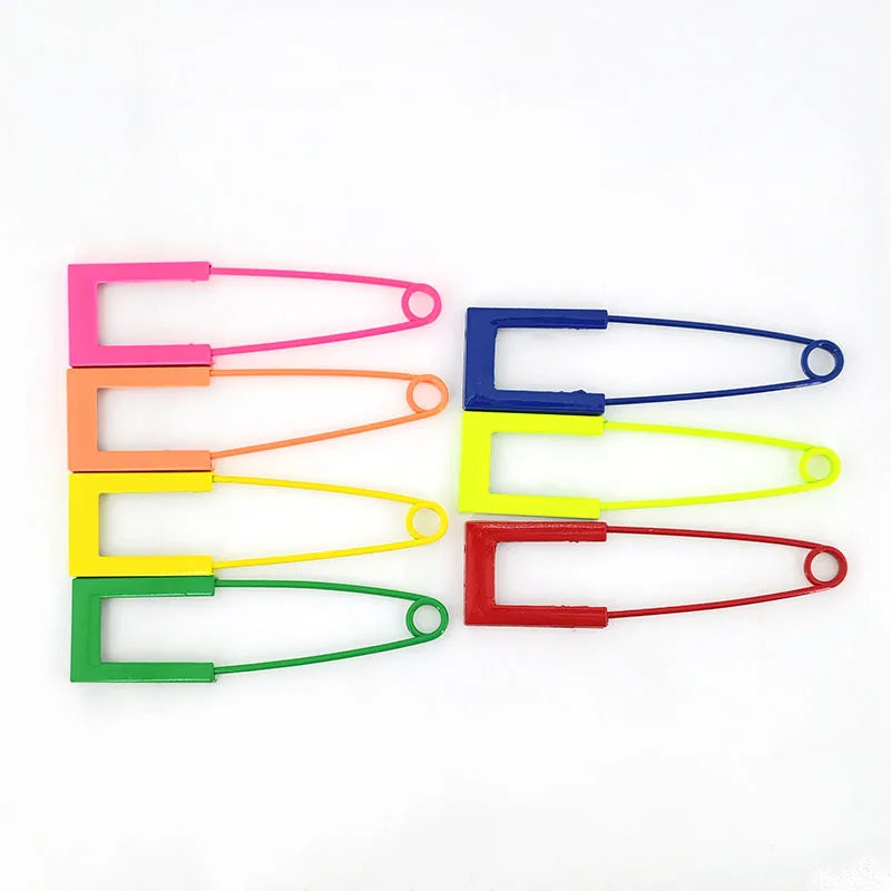 Colorful Square Safety Pins Metal Brooch Clips for Clothing Sewing Craft Decor Qme