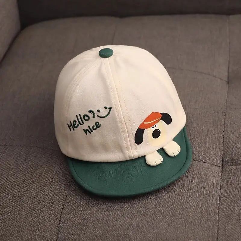 Spring Autumn Baby Baseball Cap Cute Korean Sunshade Hat Infants Qme Beige