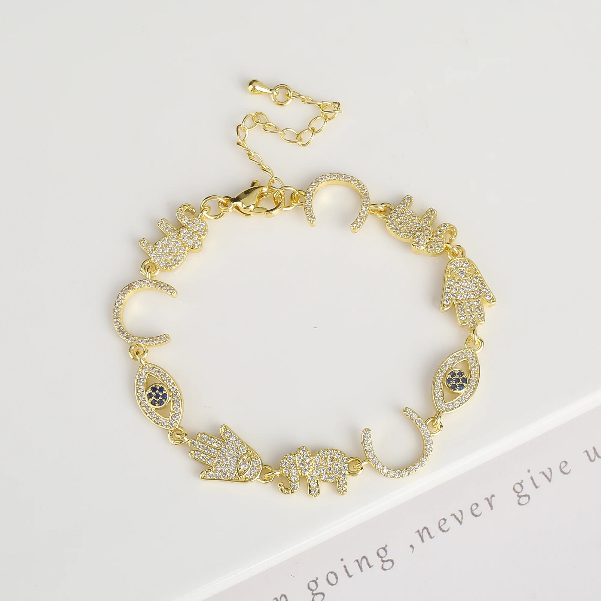 8 Style New Design Hot Sale Zirconia Lips Animal Butterfly Alphabet Combination Bracelet Luxury for Women Party Jewelry Gift Qme 9