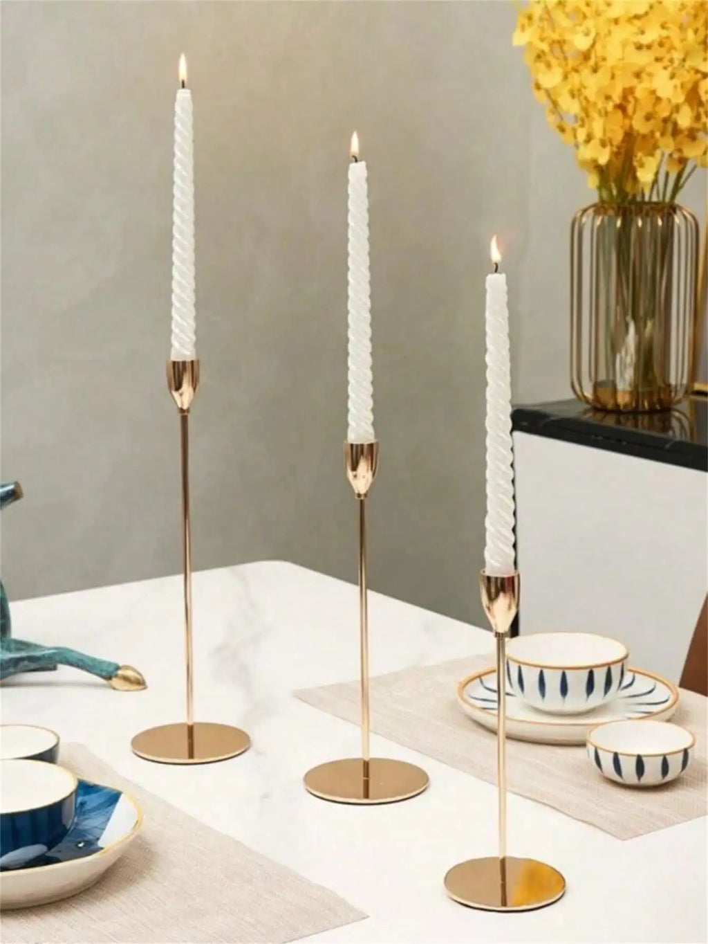 Black Taper Candles 4 Ture Dripless 8 Hrs Clean Burning Candle Sticks Qme