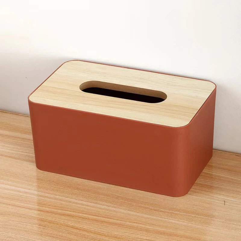 Plastic Tissue Box Simple And Creative Multi-Functional Tissue Storage Box For Home Use Qme Red