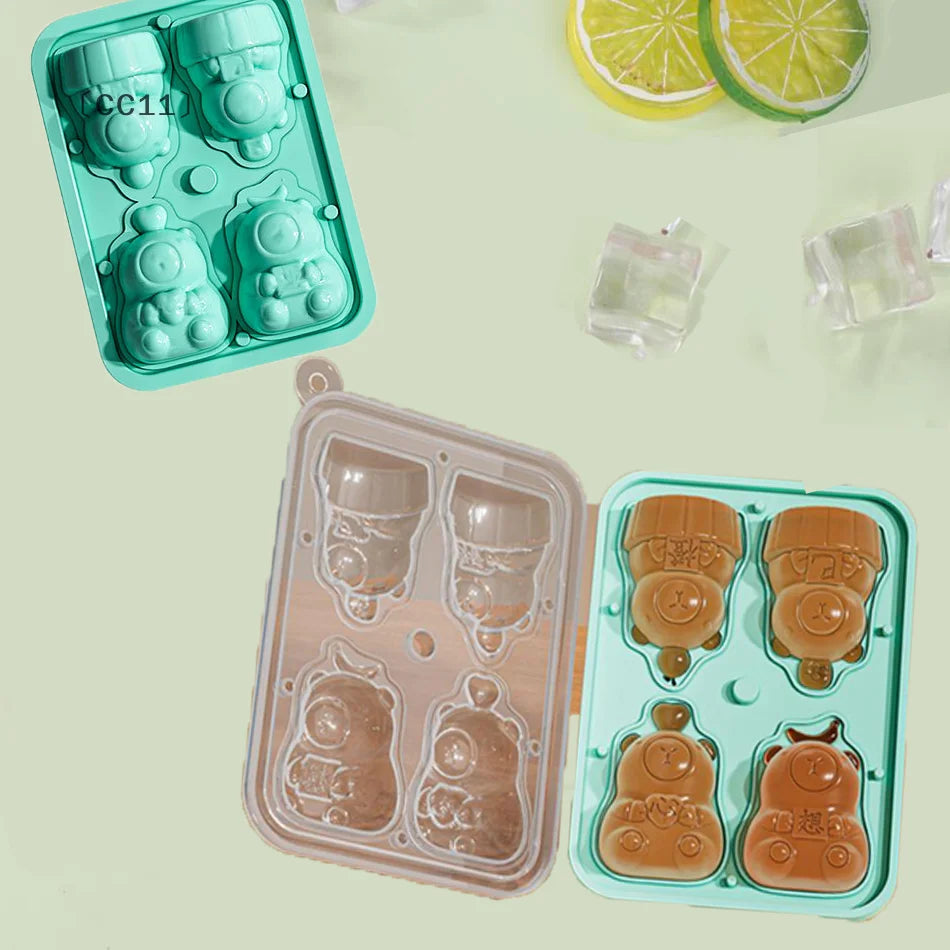CC114 Consecutive Capybara Shaped Silicone Mold Cartoon Animal Qme