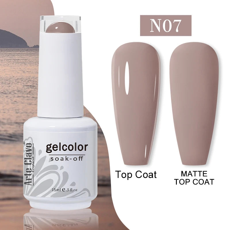 Arte Clavo Gel Nail Polishes Pink Nude Hybrid Lak Manicure