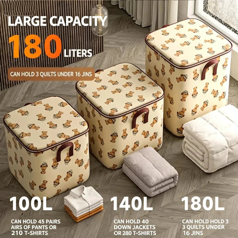 Home Large Capacity Waterproof Moisture-Proof Quilt Clothes Portable Storage Bag Moving Packing Sack for Home Durable Foldable Qme