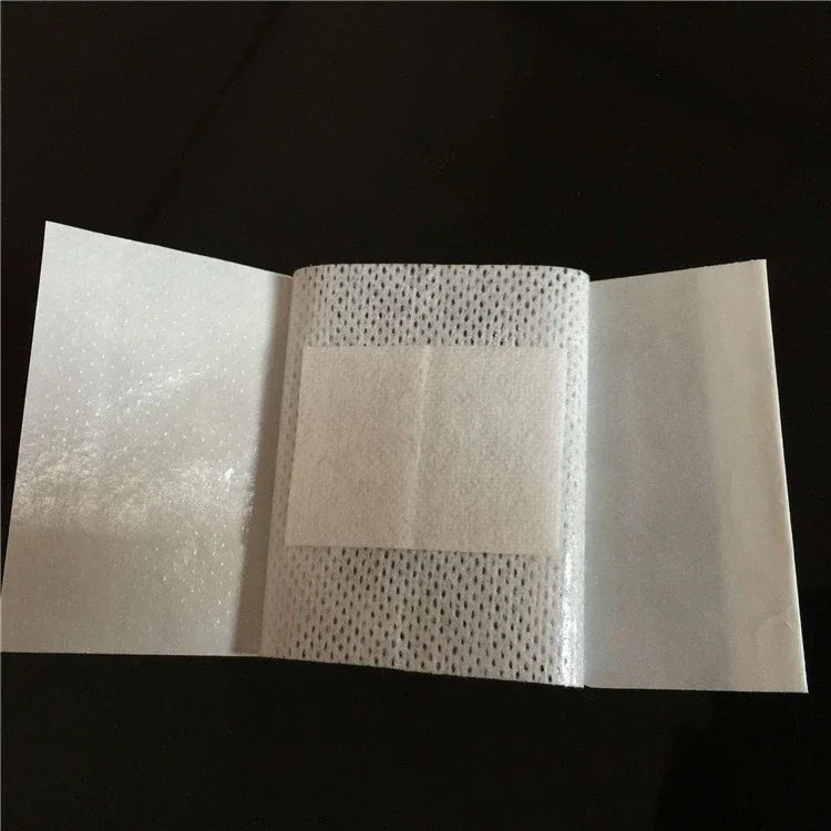 100Pcs Breathable Self-adhesive Wound Dressing Band Aid Bandage Large Wound First Aid Wound Hemostasis First Aid Kit 6x10cm Qme