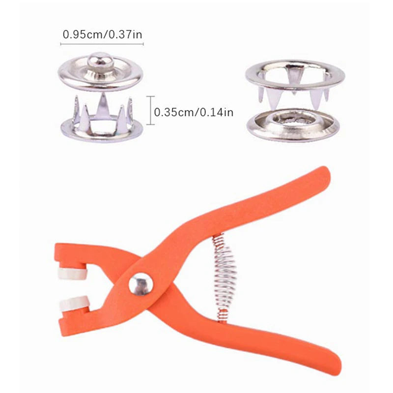 50 Plier Tool Metal Sewing Buttons Five-claw Buckle Snap Clothes Qme