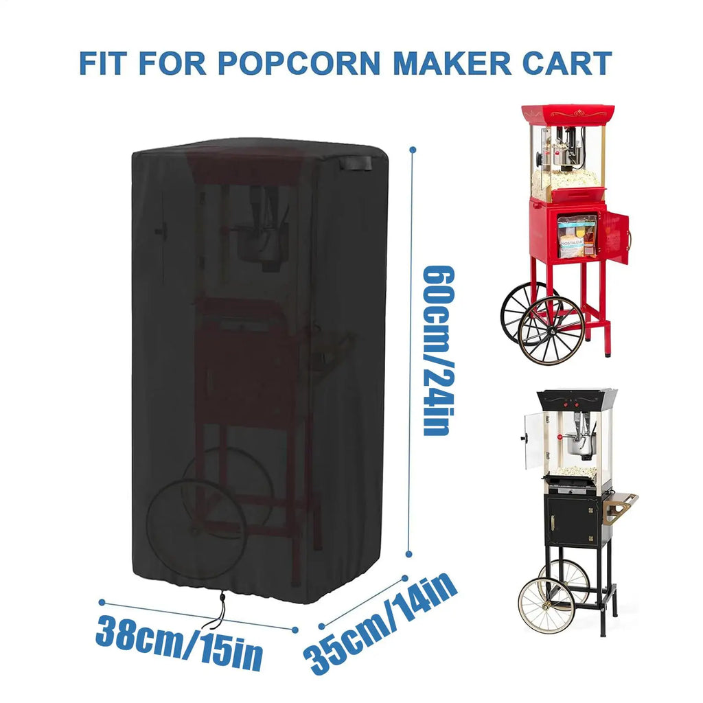 Popcorn Machine Cart Cover Dustproof Waterproof Heavy Duty 420D Machine Sleeve Cart Covers Popcorn Maker Protector For Outdoor Qme