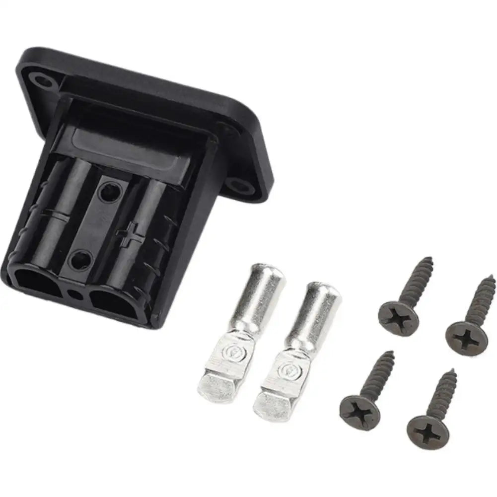 50 Amp Charging Battery Connector Flush Mount Anderson Plug Kit Mounting Bracket Panel Cover Accessories for Caravan Camper Boat Qme D