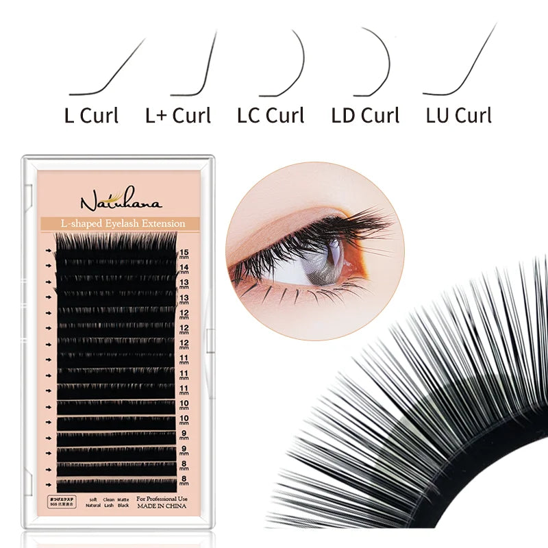 NATUHANA Faux Individual Lashes L LU M Curl Maquiagem Cilios Qme