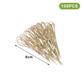 Bamboo Skewers Barbeque Bar Tool Kitchen Cocktail Picks Disposable Qme Scissors 9cm