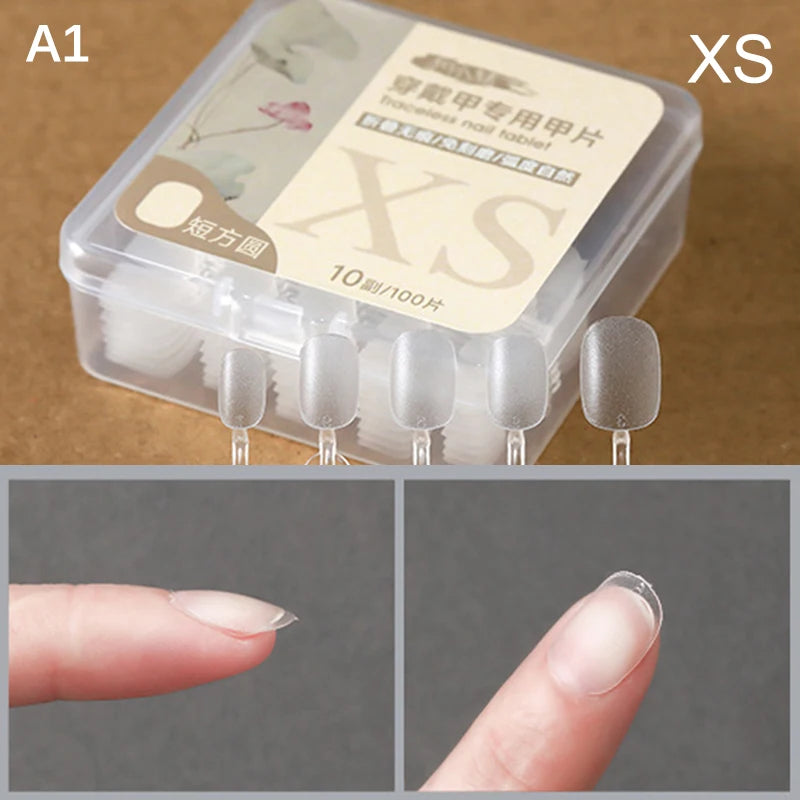 Box False Nails Press Coffin Artificial Clear Fake Nail Tips