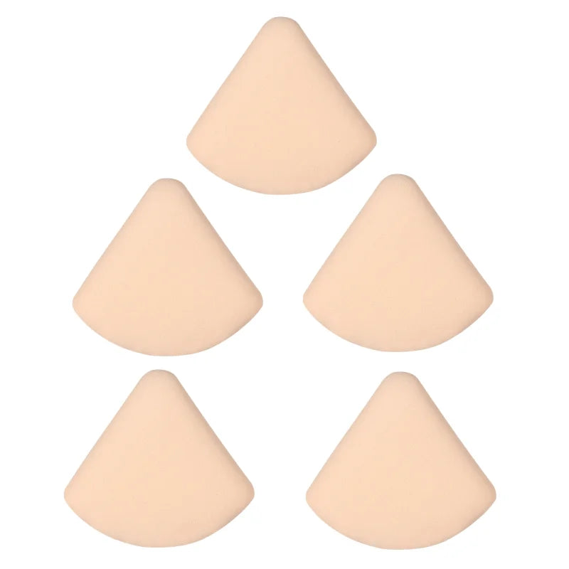 1/5/10PCS Triangle Shape Makeup Sponge Puff Dry Wet Dual-use Soft Cotton Candy Air Cushion Foundation Powder Puff Qme 5PCS