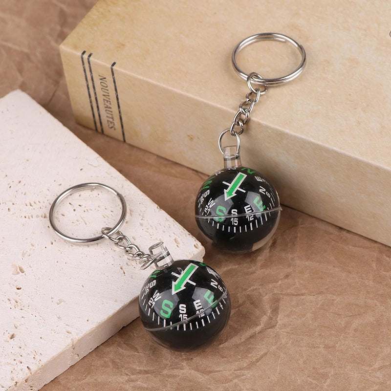 Portable Lightweight Emergency Compass Outdoor Survival Keychain Ball Qme