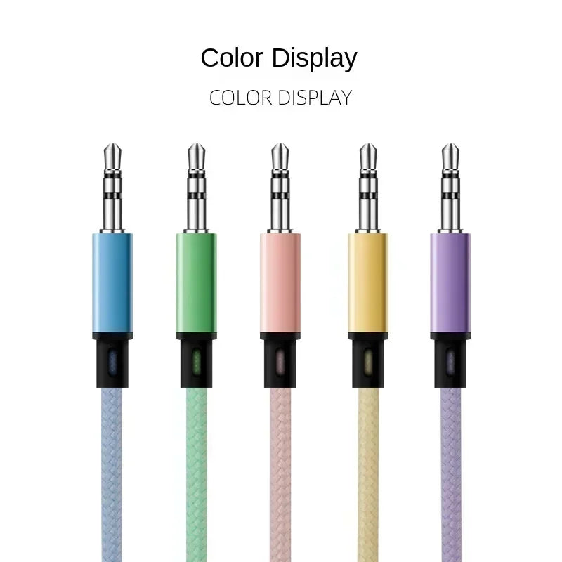10PCS 3.5mm Cable Audio AUX Car Elbow Mobile Phone PC Hardware & Adapters Qme