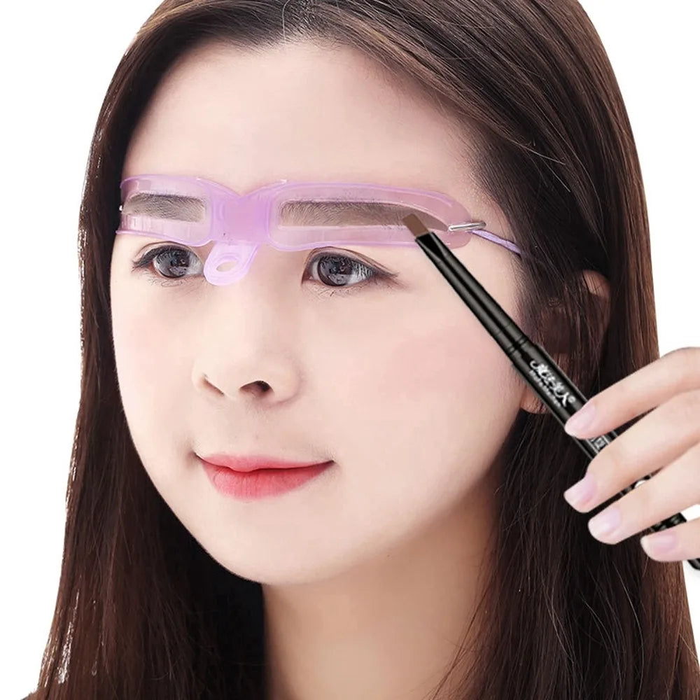 8 in1 Eyebrow Shaping Template Reusable Eyebrows Shaper Stencils Qme