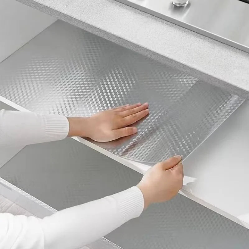 Silver Self Adhesive Temperature Resistance Wallpaper Waterproof Oil Qme