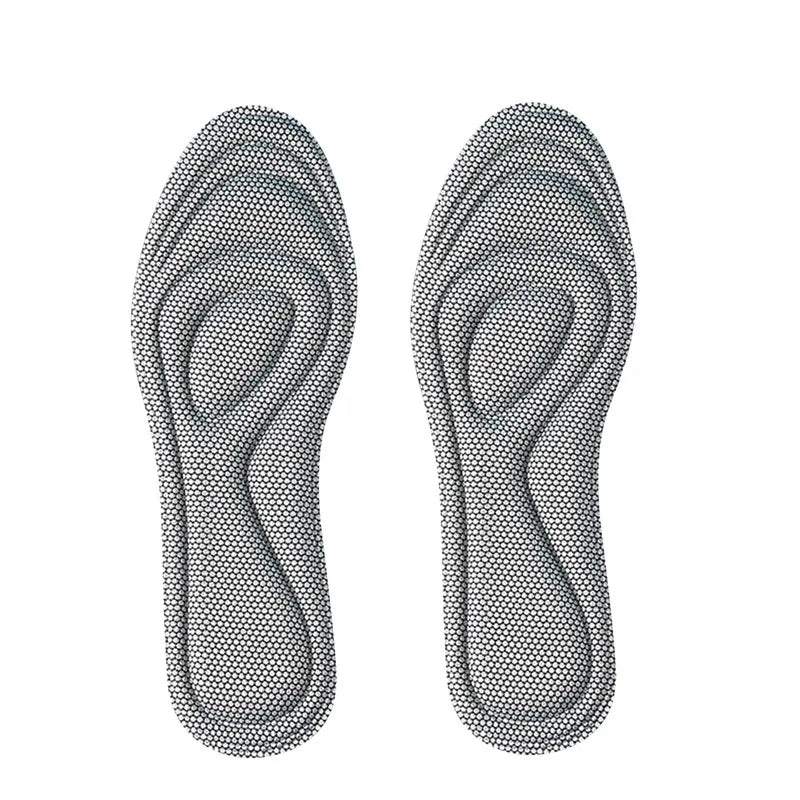 2pcs Soft Memory Foam Orthopedic Insoles For Shoes Antibacterial Deodorization Sweat Absorption Insert Sport Shoes Running Pads Qme Gray 39-40
