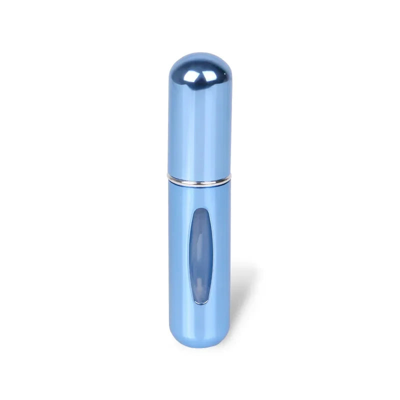 5ml Portable Perfume Atomizer Liquid Container Portatil For Cosmetics Mini Aluminum Spray Alcochol Empty Refillable Bottle Qme 5ml-Bright Blue
