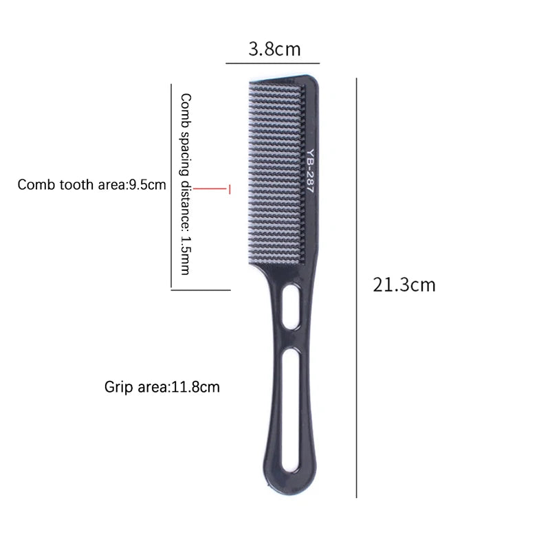 Professional Salon Barber Hair Clipper Accessories Flat Head Cut Comb Qme