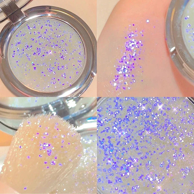 Monochrome Highlighter Palette Polarized Glitter Eye Shadow Powder Makeup Face Body Shimmer Shine High Light Iluminador Cosmetic Qme 1pcs