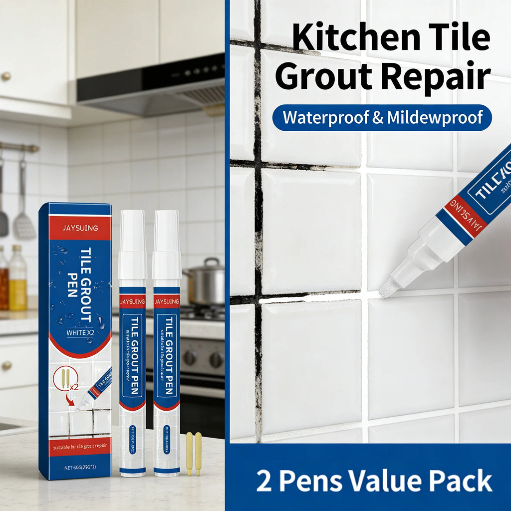 Tile Grout Pen Effectively Remove Black Sediment Covering Black Stains Waterproof Beautify Tiles Gaps White Tile Grout Paint Pen Qme