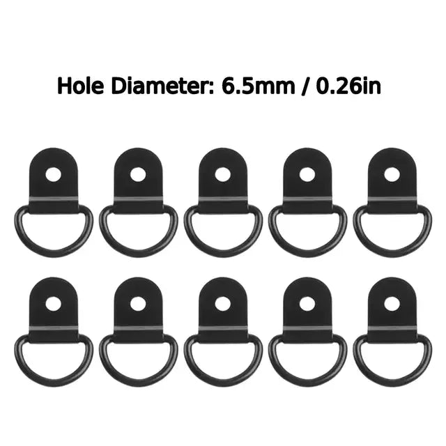 D Rings Tie Down Anchors Ring Pull Hook Stainless Steel Lashing Load Qme 6.5mm 10pcs