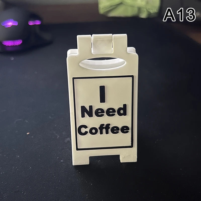 Humorous Office Desk Sign-"Coffee,Then Work" "Busy" Home Office Desktop Decoration Unisex Colleague Gift, Multi-Functional Qme A13