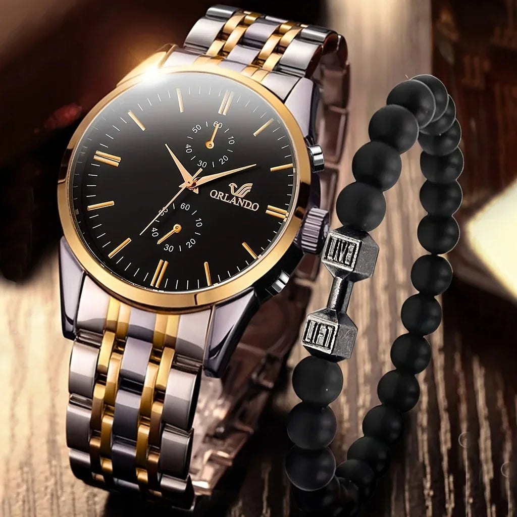 2pack Men Commercial Vintage Quartz Watch Qme